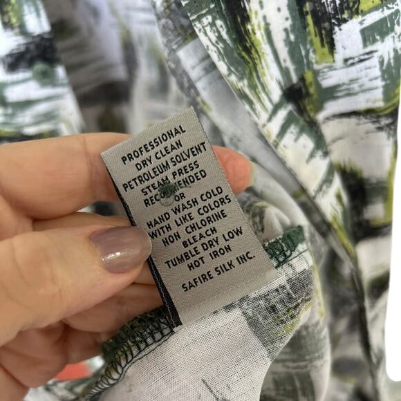 NWT Stacy Adams Men's Linen Abstract Print Shirt Size 3X - Picture 4 of 4